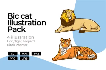 Gros chat Pack d'Illustrations