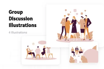 Group Discussion Illustration Pack
