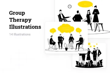 Group Therapy Illustration Pack