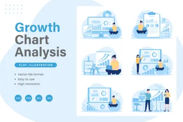 Growth Chart Analysis Illustration Pack