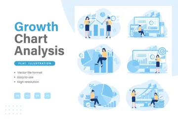 Growth Chart Analysis Illustration Pack