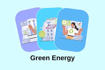 Grüne Energie Illustrationspack