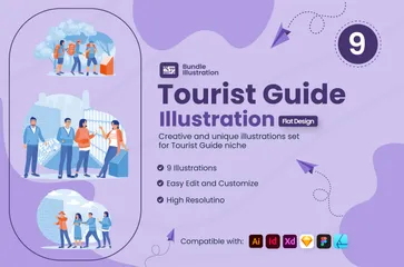 Guide touristique Illustration Pack