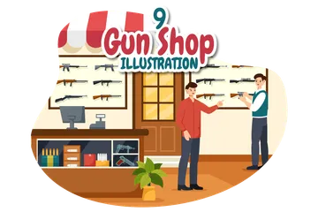 Gun Shop Illustration Pack