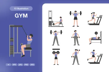 Gym Illustration Pack