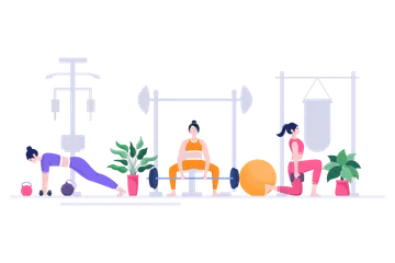 Gym Workout Illustration Pack