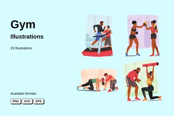 Salle de sport Pack d'Illustrations