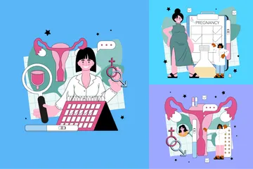 Gynaecologist Illustration Pack