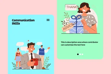 Habilidades de comunicación Paquete de Ilustraciones