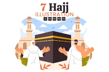 Hadsch oder Umrah Mabroor Illustration Pack