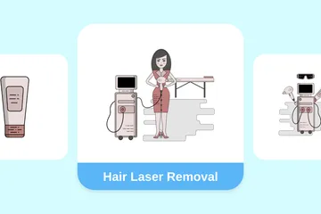 Hair Laser Removal Illustration Pack