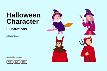 Halloween Character Illustration Pack