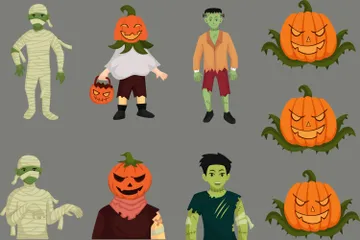 Halloween Character Illustration Pack