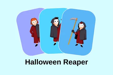 Halloween Reaper Illustration Pack