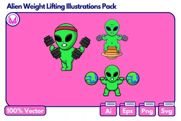 Haltérophilie extraterrestre Pack d'Illustrations