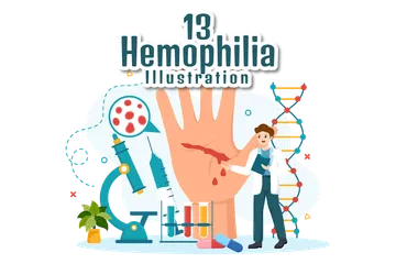Hämophilie-Krankheit Illustrationspack