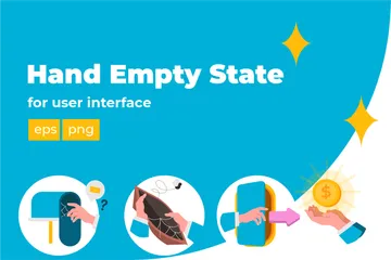 Hand Empty State Illustration Pack