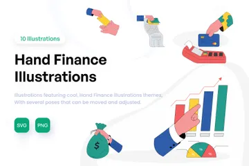 Hand Finances Illustration Pack