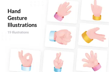 Hand Gesture Illustration Pack