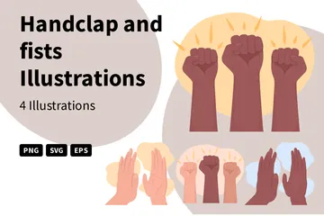 Handclap And Fists Illustration Pack