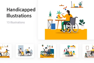 Handicapé Illustration Pack