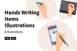 Hands Writing Items