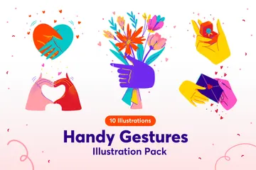 Handy Gestures Illustration Pack