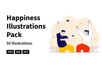 Happiness Illustration Pack