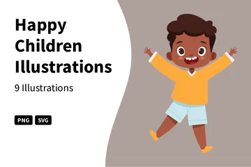 Happy Children Illustration Pack