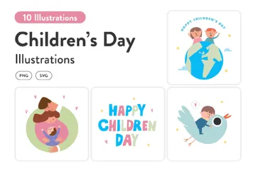 Happy Children's Day Illustration Pack
