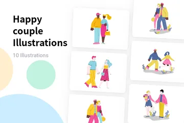 Happy Couple Illustration Pack