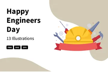 Happy Engineers Day Illustration Pack