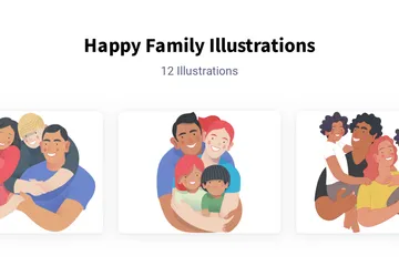 Happy Family Illustration Pack