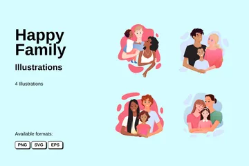 Happy Family Illustration Pack