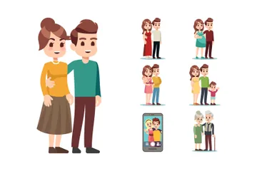 Happy Family Illustration Pack