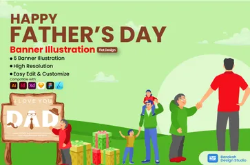 Happy Father's Day 1 Illustration Pack