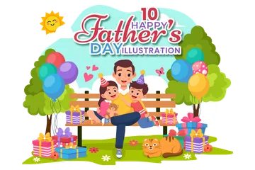 Happy Fathers Day Illustration Pack