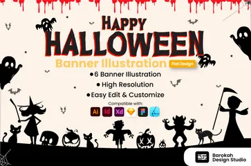 Happy Halloween 1 Illustration Pack