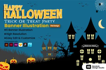 Happy Halloween Party 2 Illustration Pack