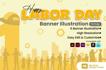 Happy Labor Day Illustration Pack