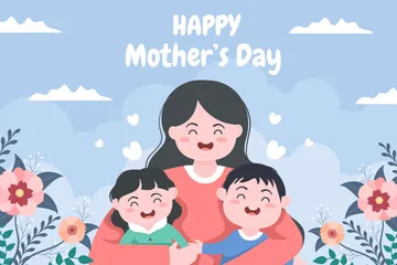 Happy Mother Day Illustration Pack