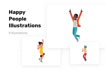 Happy People Illustration Pack