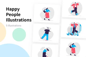 Happy People Illustration Pack