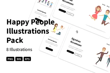 Happy People Illustration Pack