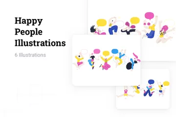 Happy People Illustration Pack