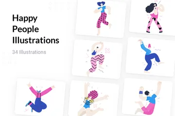 Happy People Illustration Pack