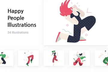 Happy People Illustration Pack