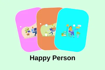 Happy Person Illustration Pack