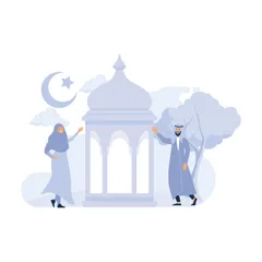 Happy Ramadan Illustration Pack