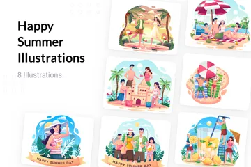 Happy Summer Illustration Pack